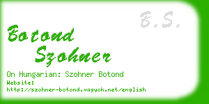 botond szohner business card